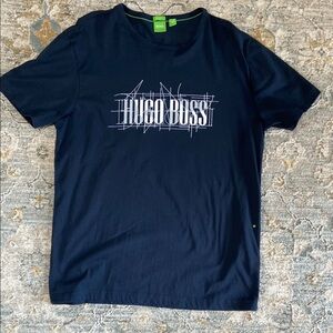 Hugo Boss Blue Graphic Crew Neck Shirt